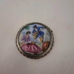 Vintage Porcelain Limoges Brooch